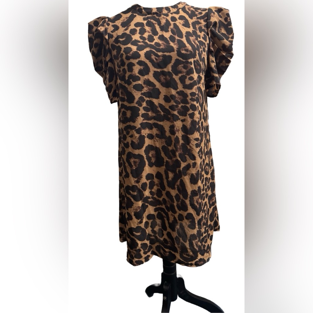 Brown Leopard Print Dress